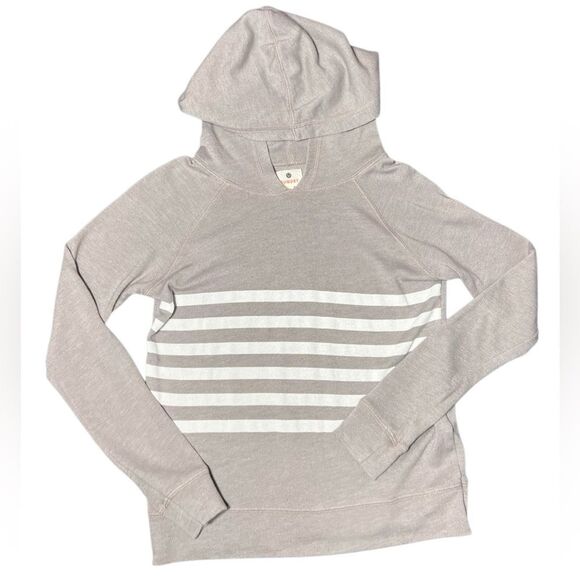Sundry Pullover Hoodie Grey Stripes Soft Knit Size 0 - Picture 9 of 13